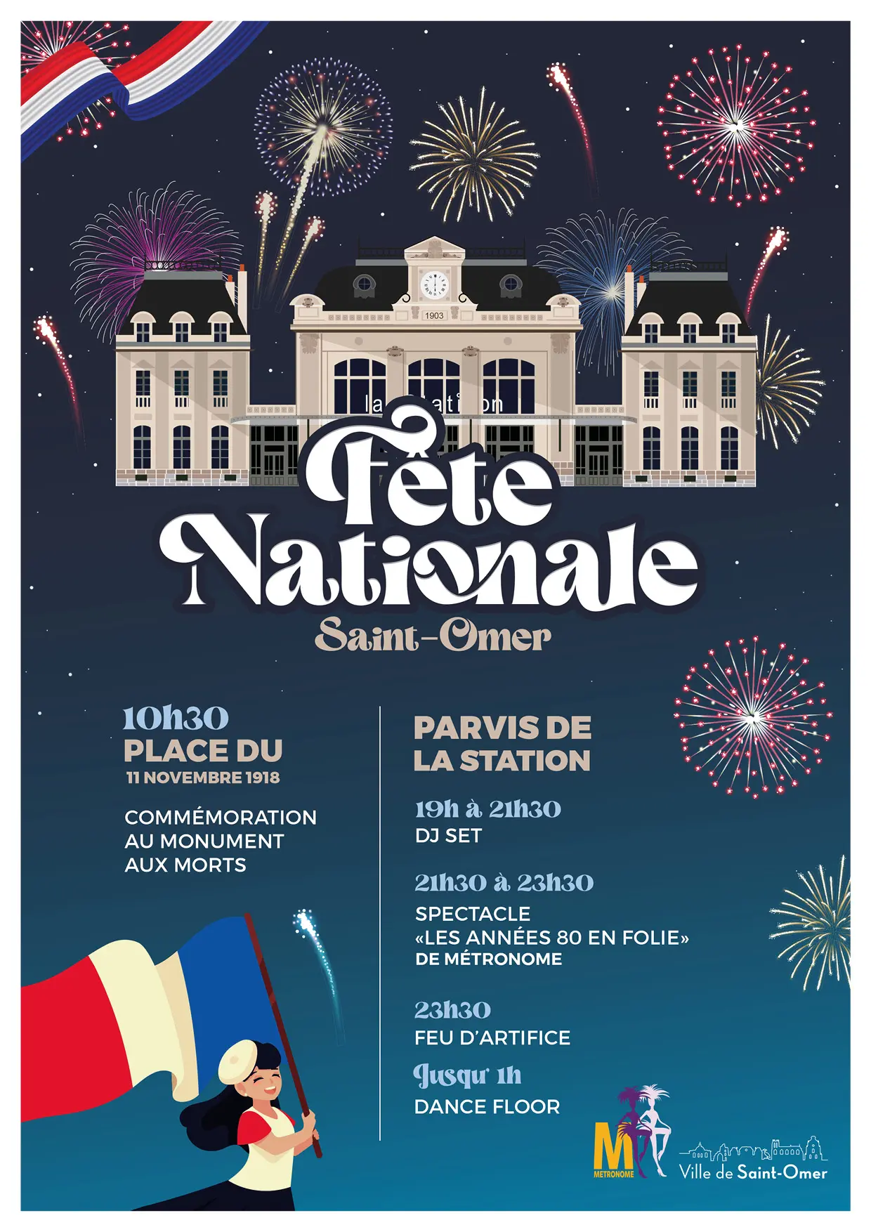 Affiche feu d'artifice de Saint-Omer