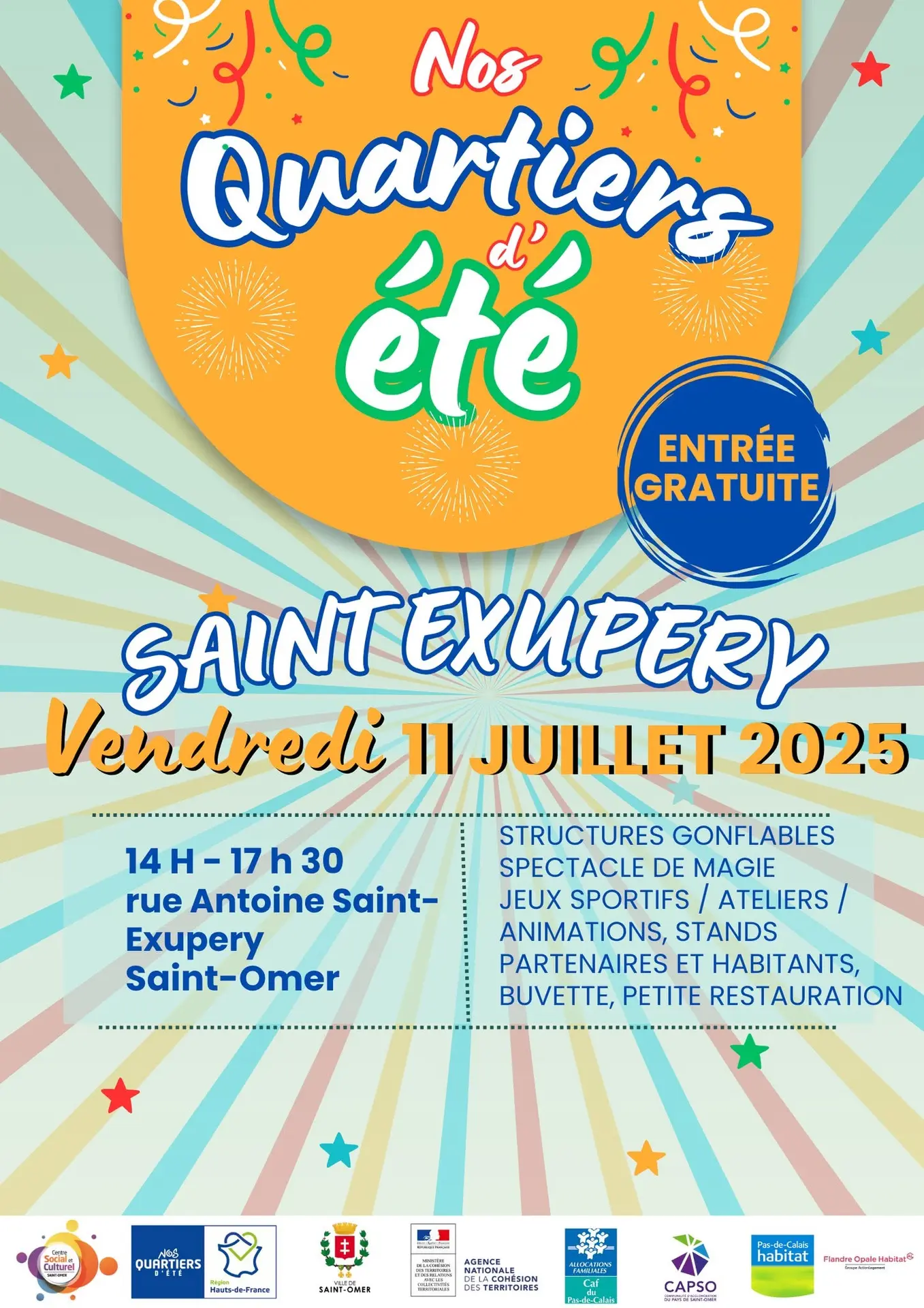 Affiche un été festif 11 juillet 2025