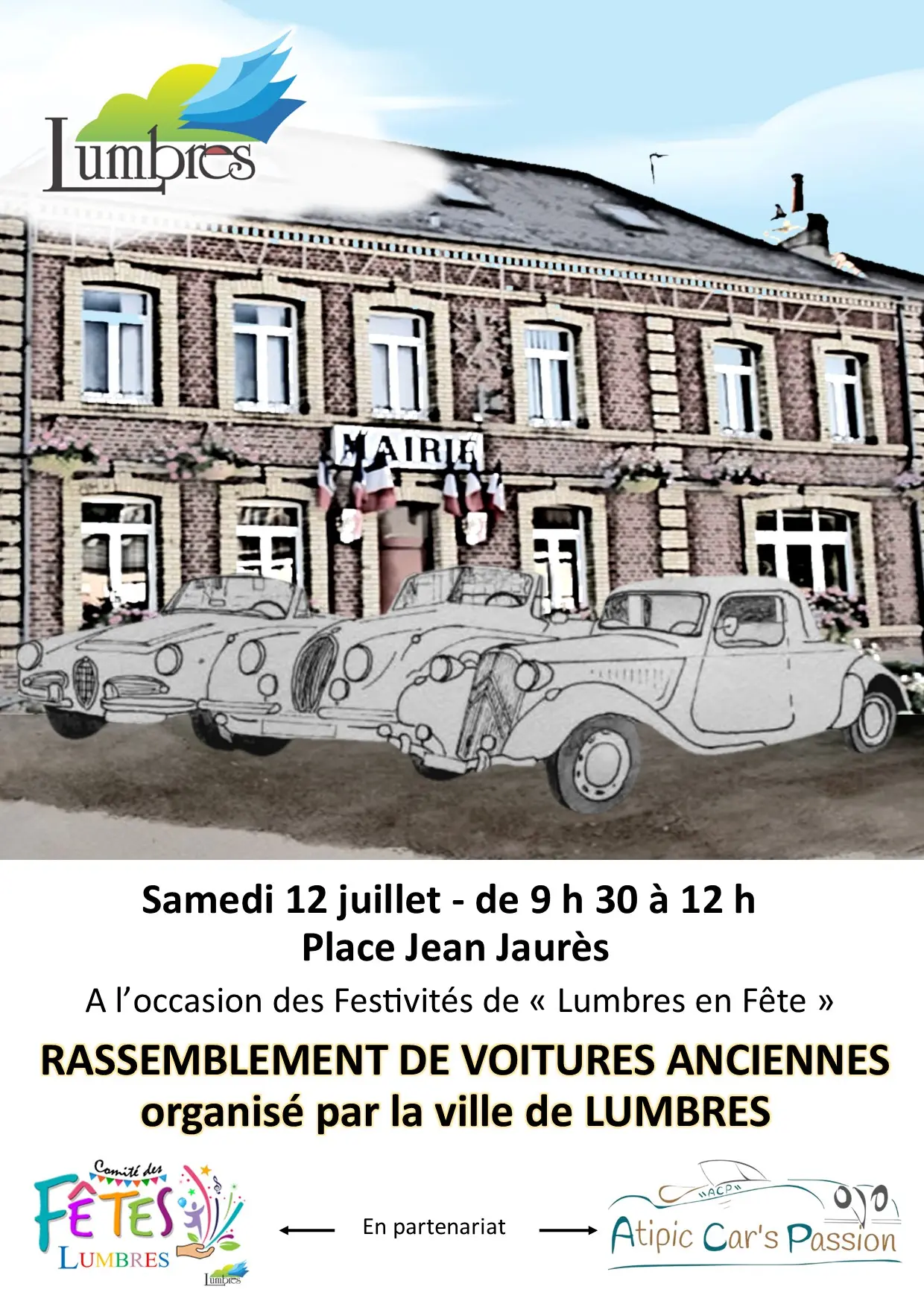 Animation rassemblement de voitures Lumbres 2025