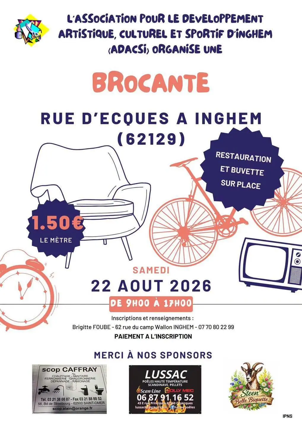 Affiche Brocante d'Inghem