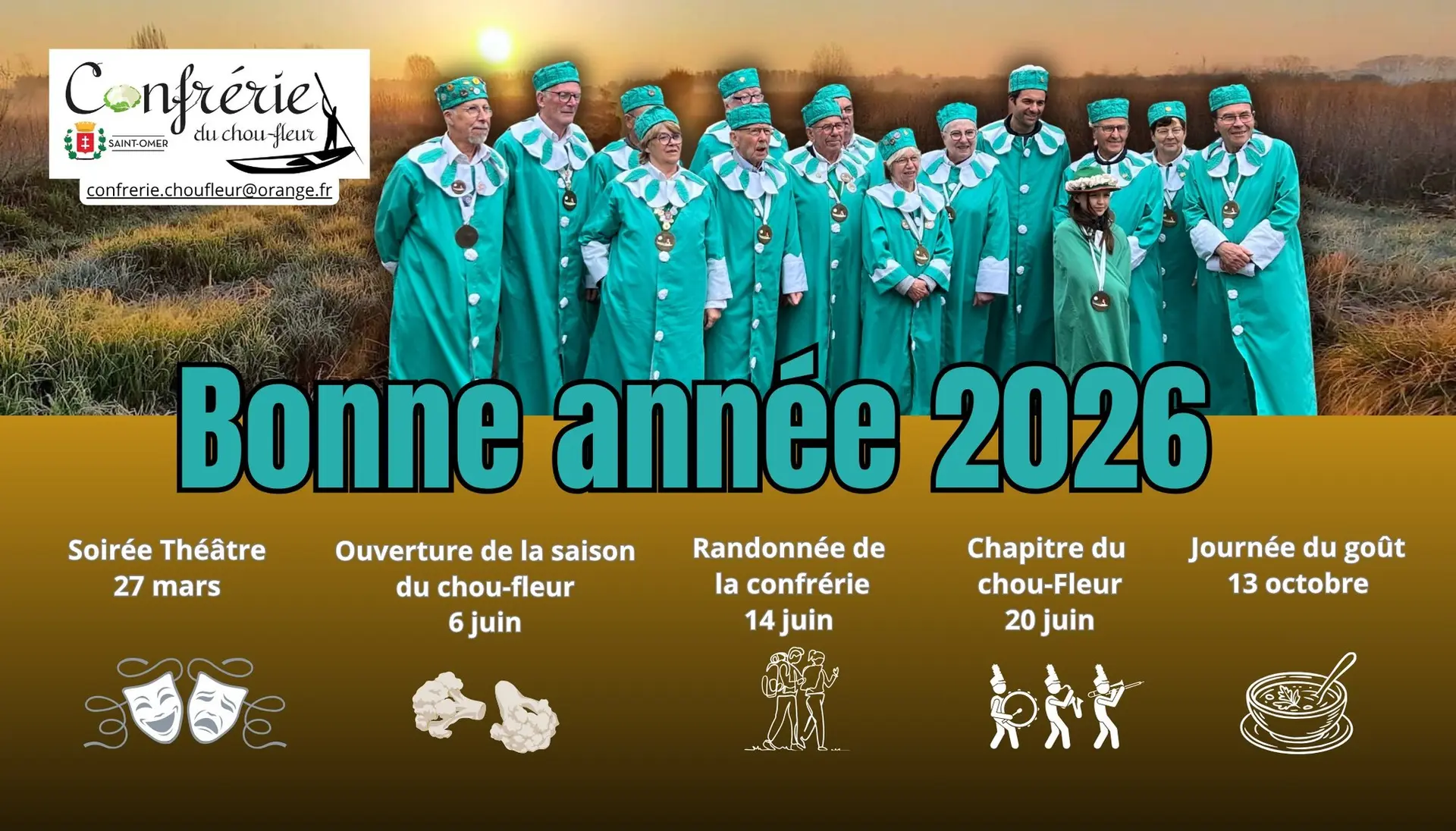 Calendrier Confrérie du Chou-fleur 2026