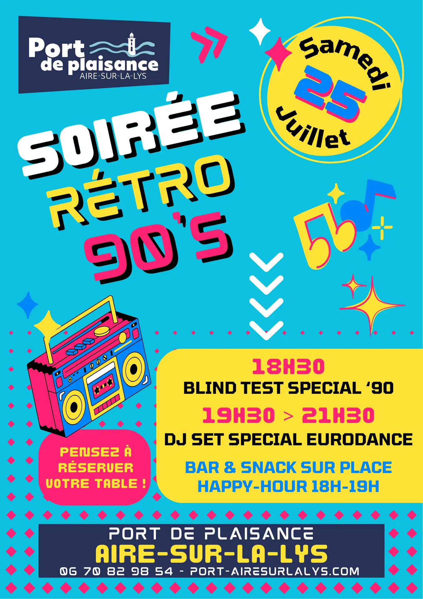 Affiche Soirée Rétro