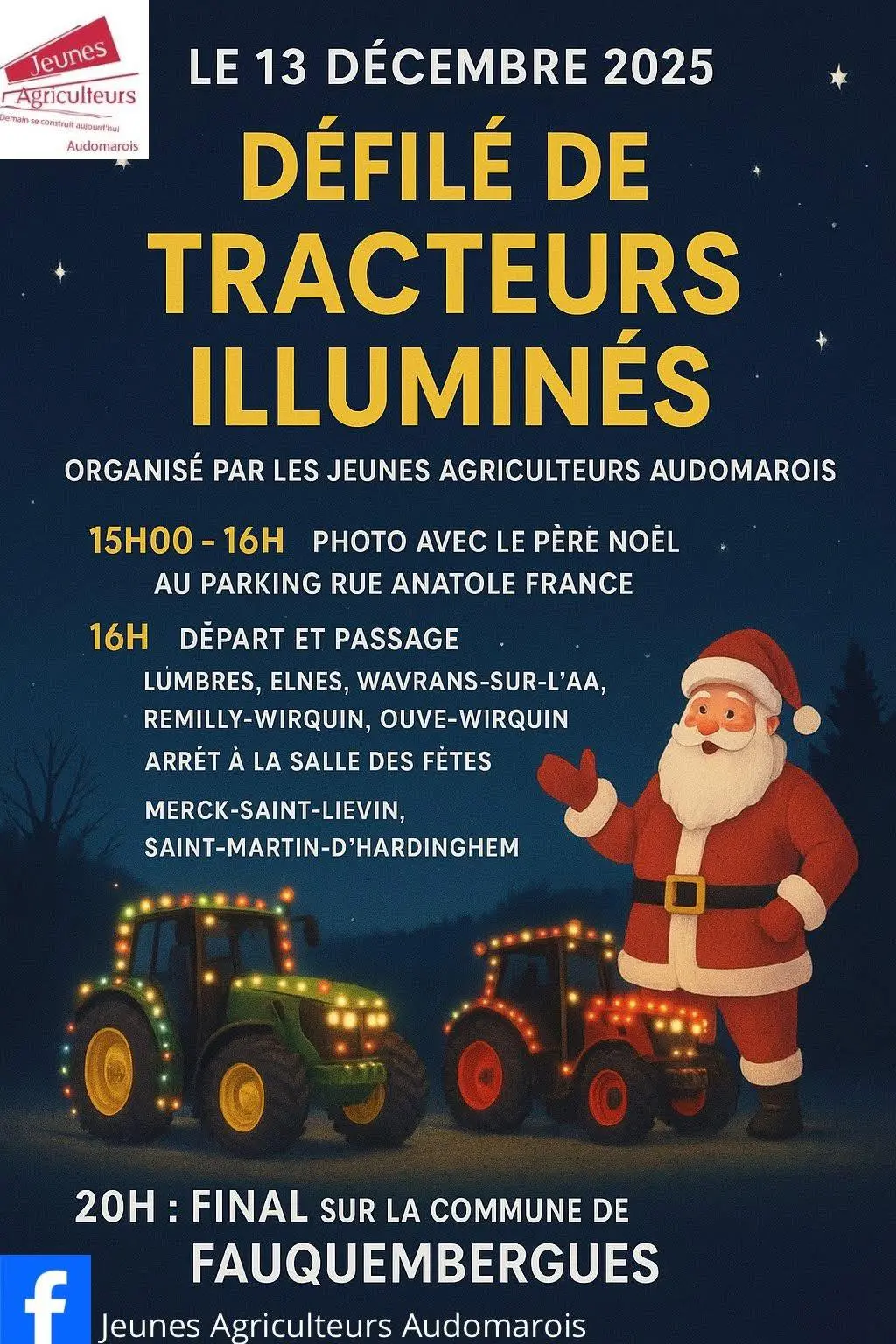 Défilé de tracteurs à Fauquembergues 2025