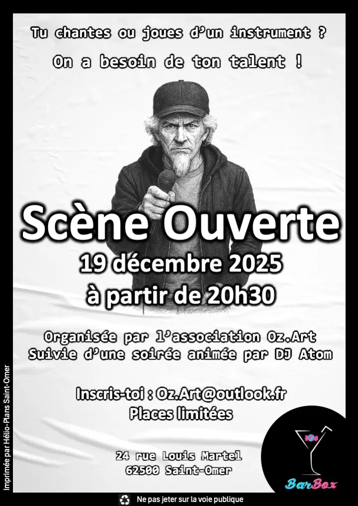Affiche de la scène ouverte