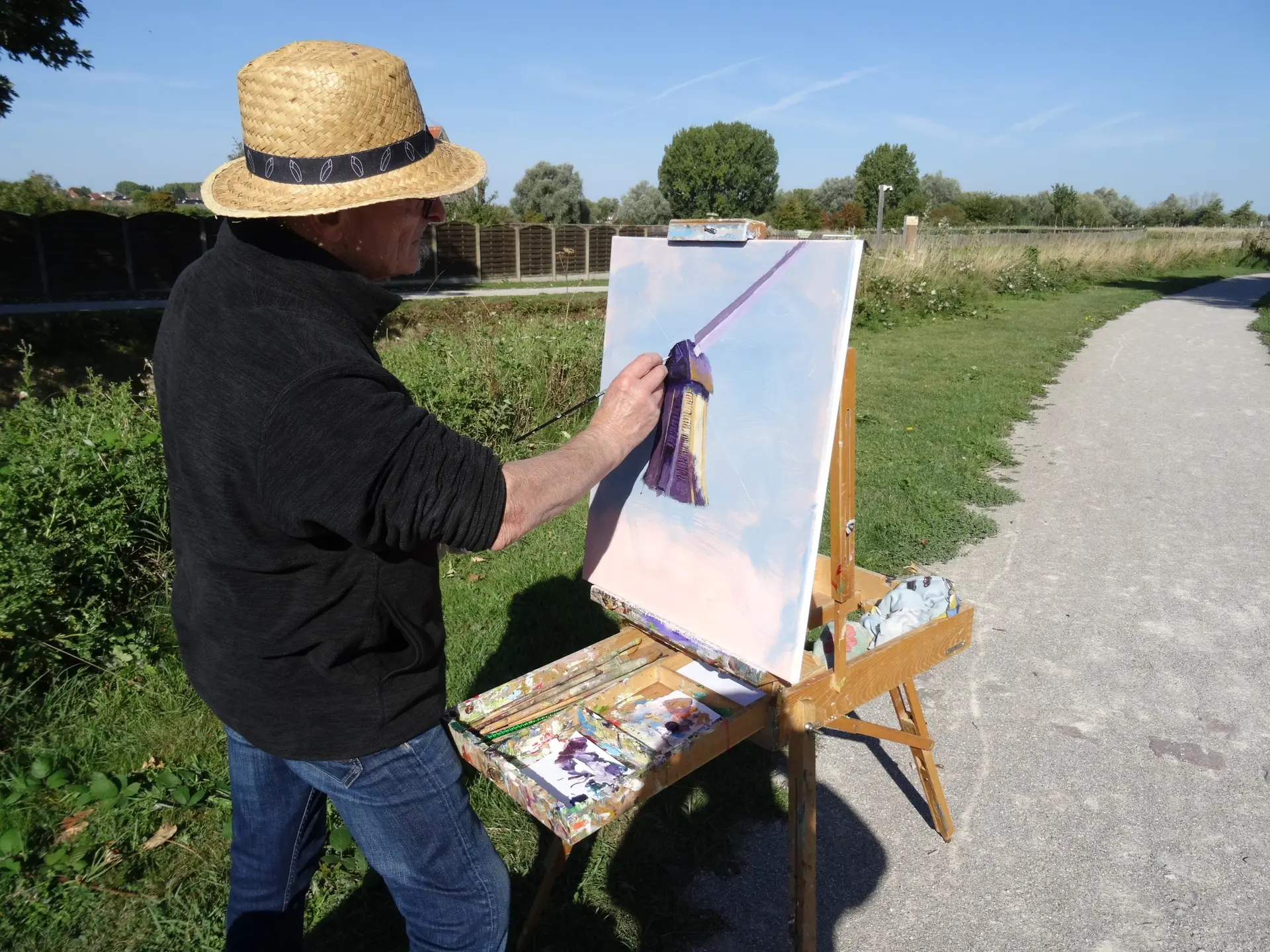 Le peintre en action