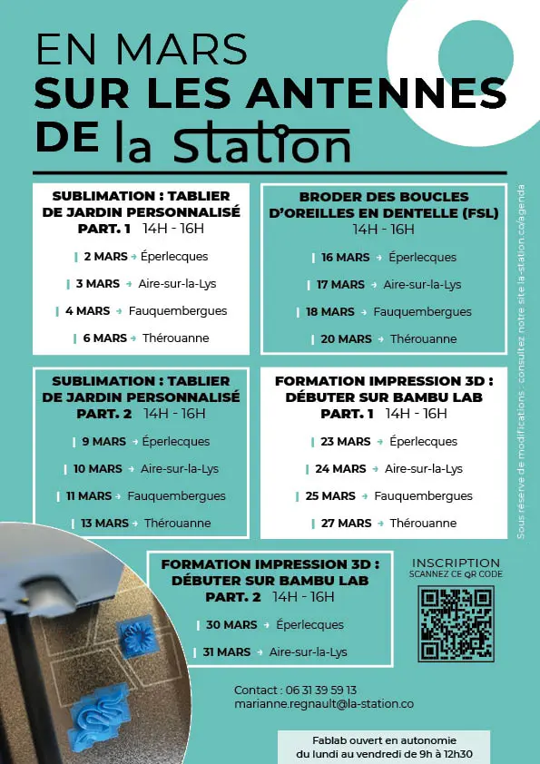 La Station : activités de mars dans les antennes