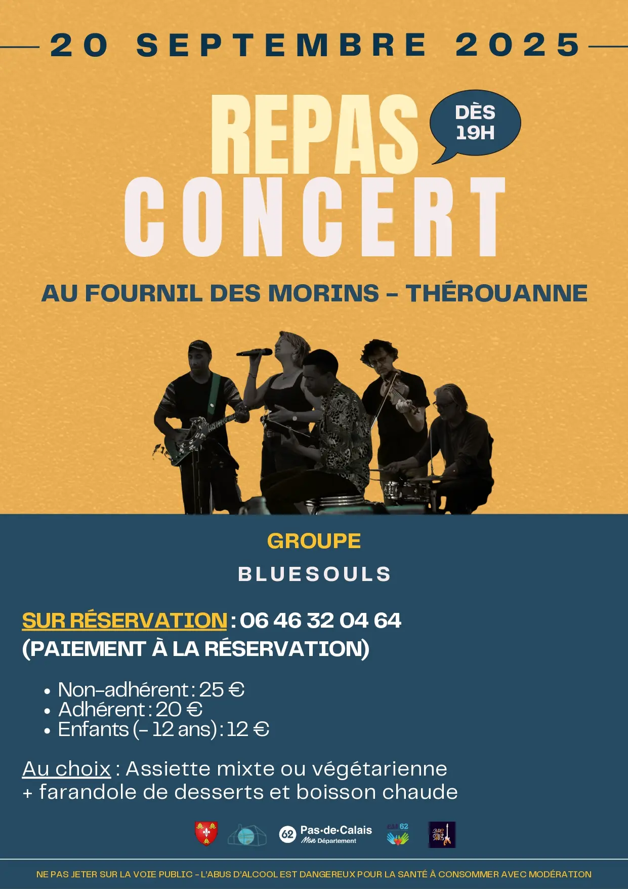 Affiche repas concert