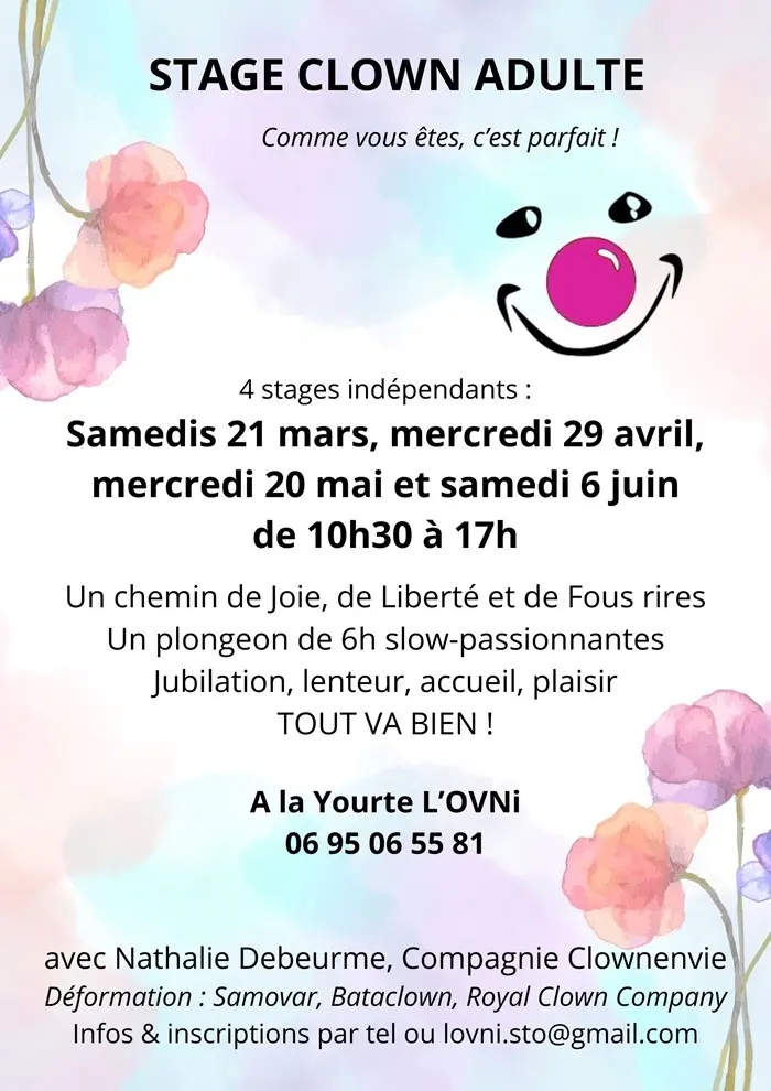Stage Clown Adulte à la yourte l'OVNI