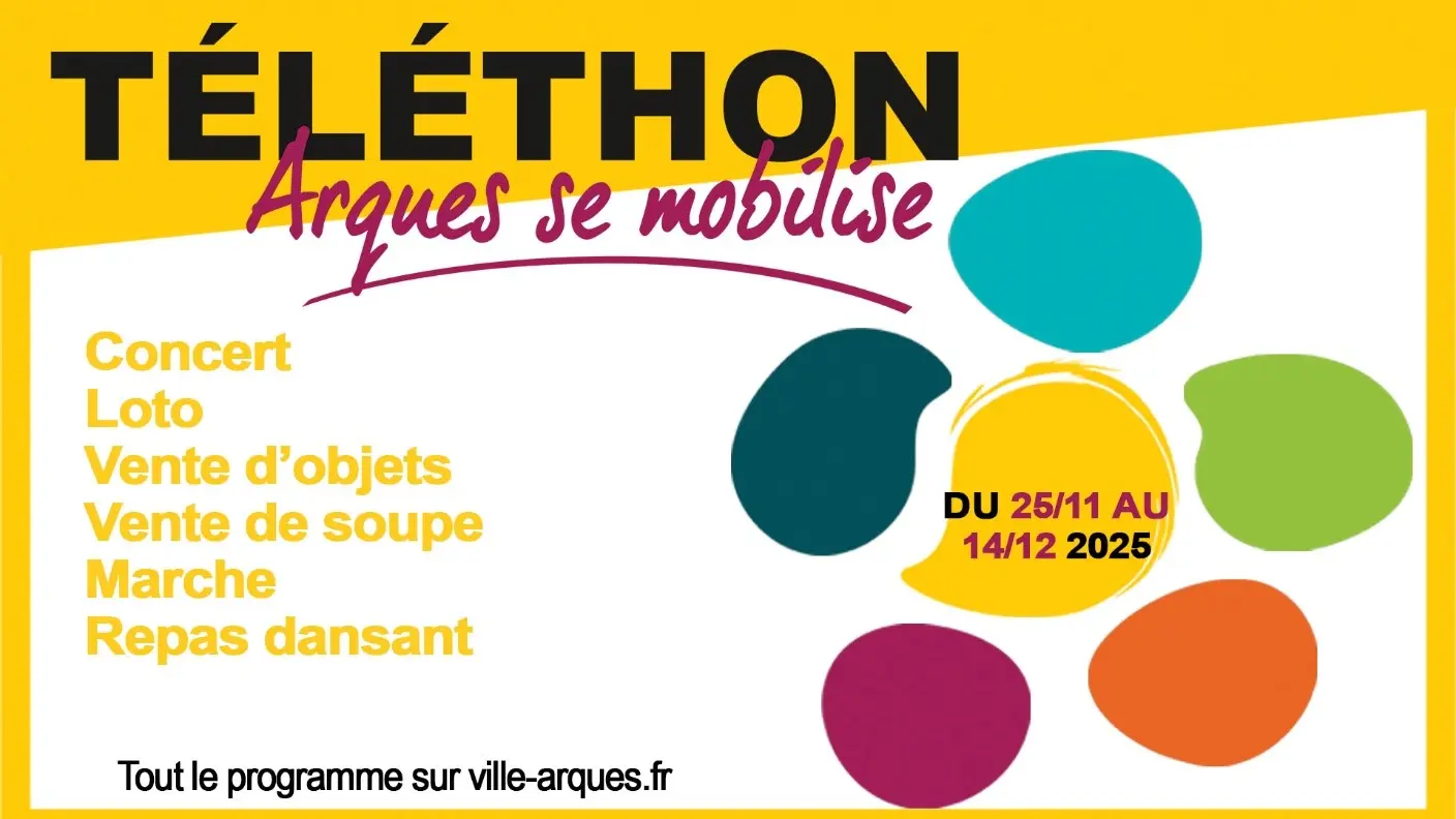 Téléthon ARQUES du 25 novebre au 14 décembre