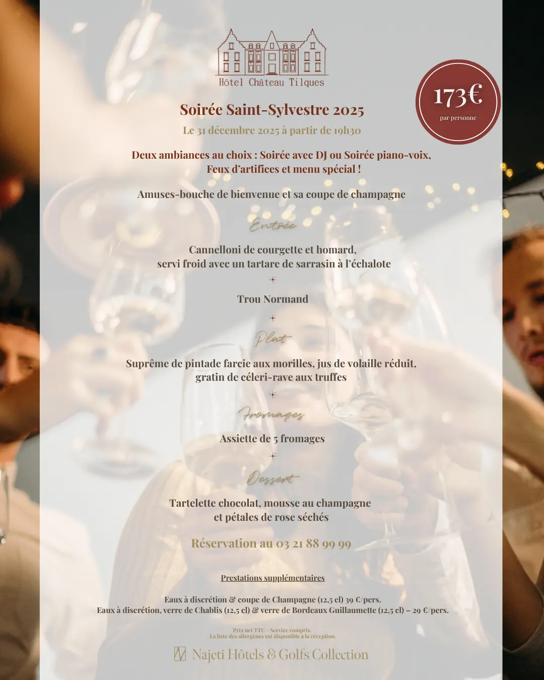 Menu fête de fin d'année 2025