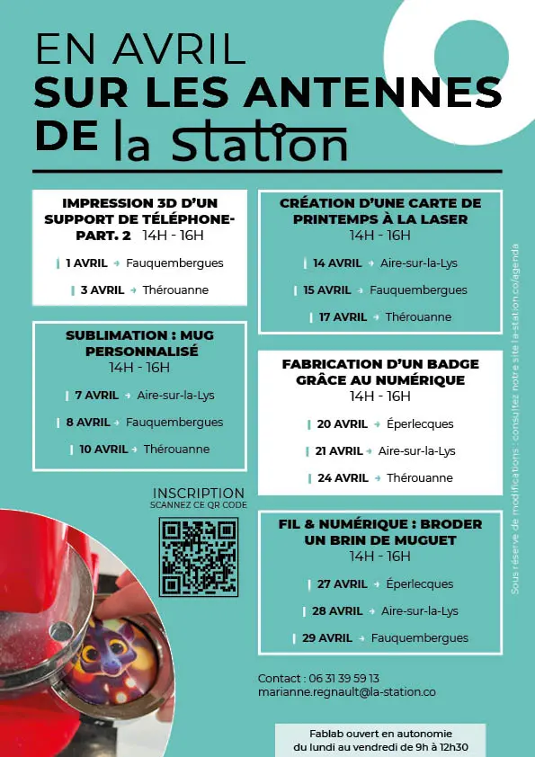Affiche antennes de la Station - avril 2026