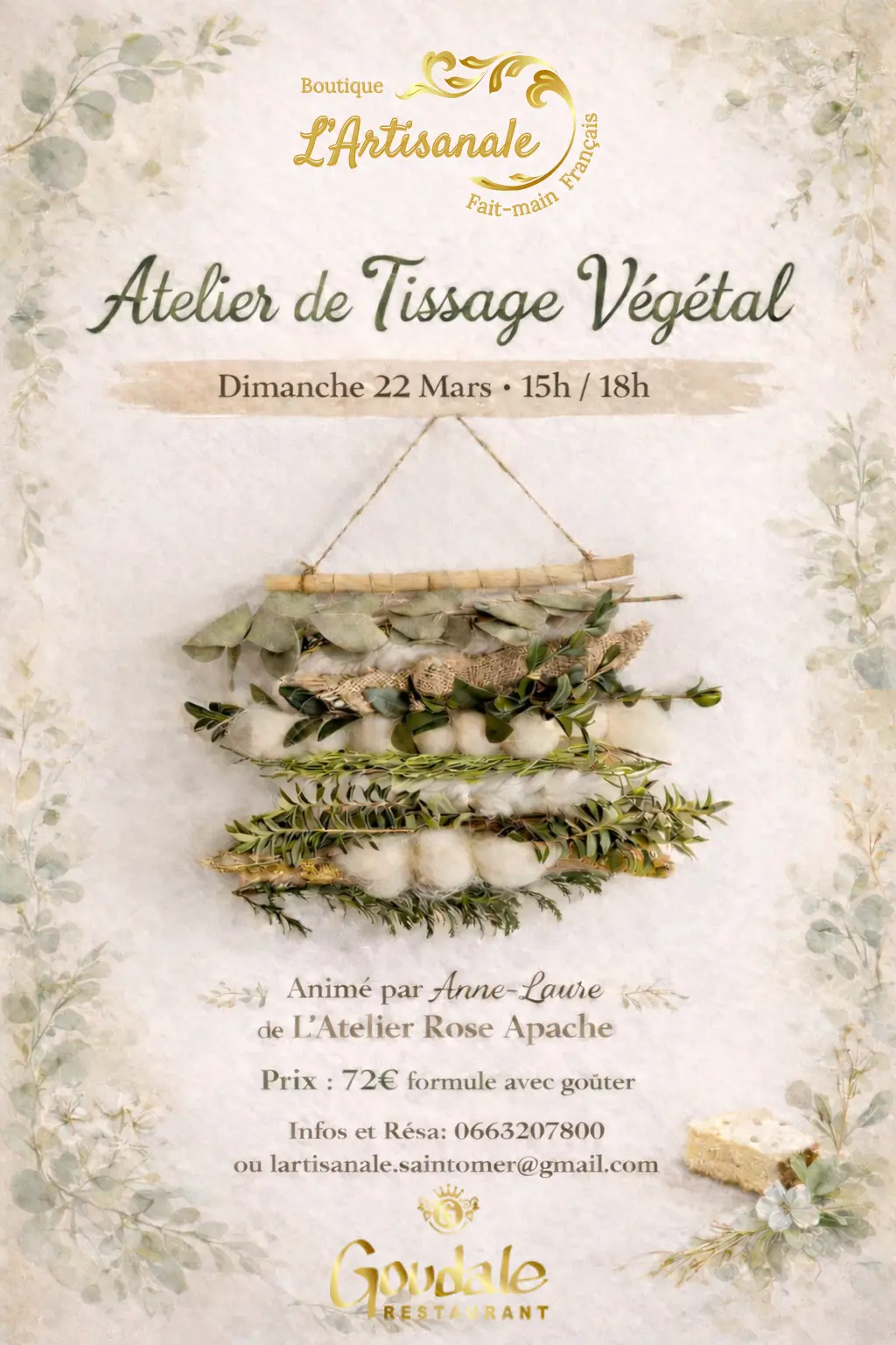 Affiche Atelier de Tissage végétal