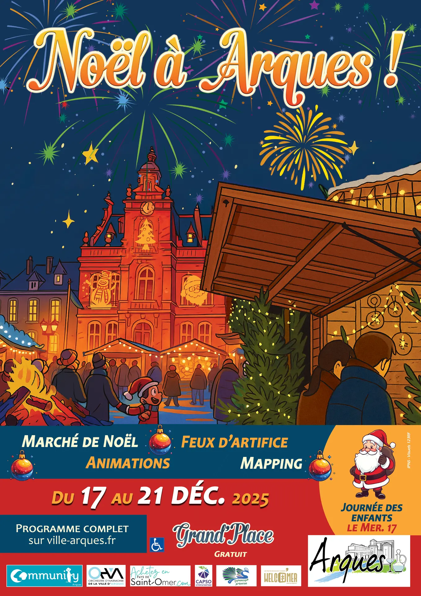 Affiche Festivités de Noël à Arques, du 17 au 21 décembre