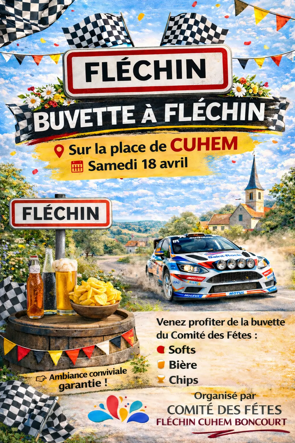 Rallye à Fléchin le 18 avril