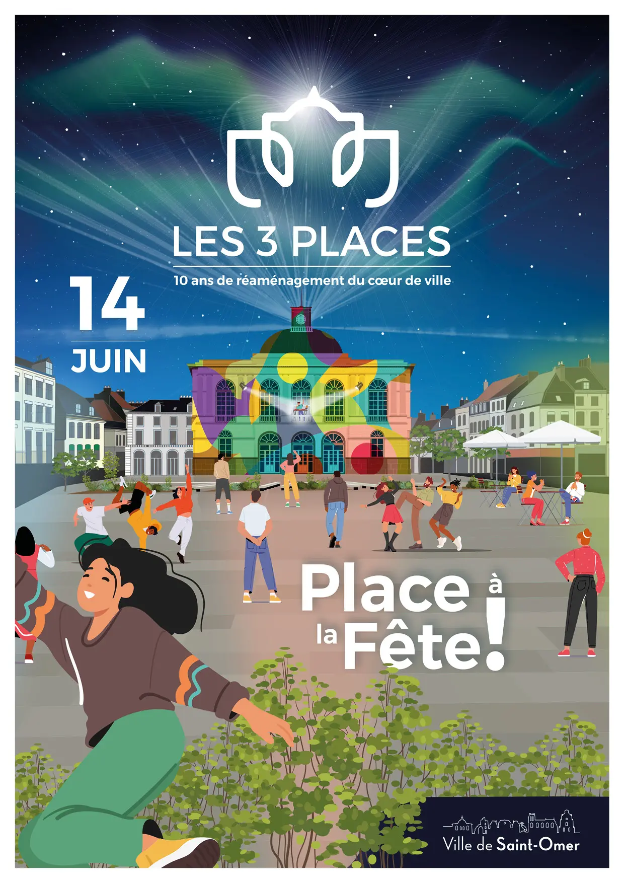 14 Juin_nouvelle affiche inauguration des Trois Places