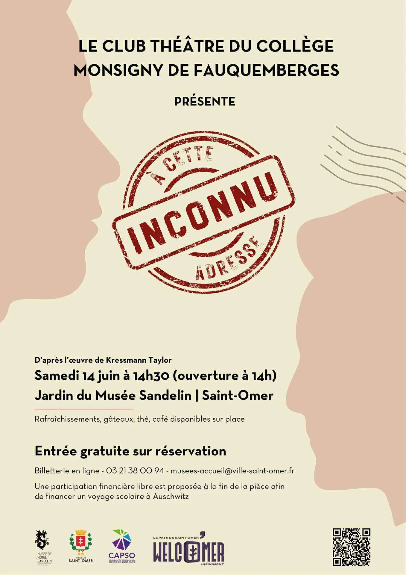 14 juin à 14h30, Théâtre Inconnu à cette adresse au musée Sandelin