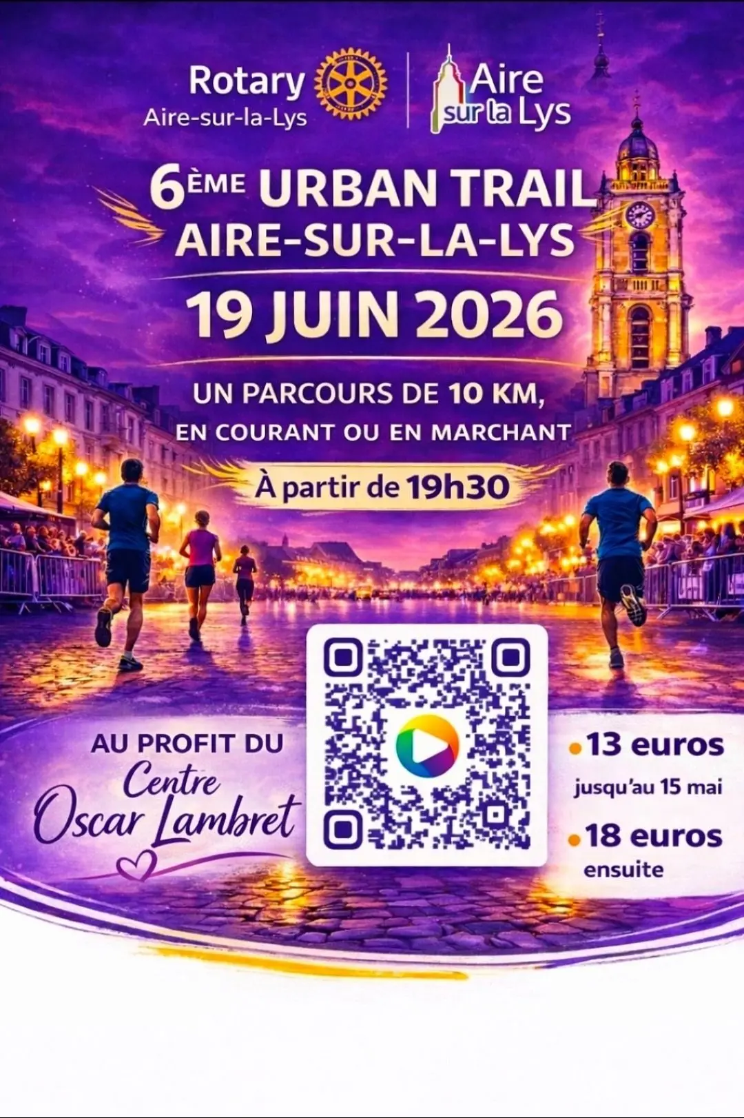 19 juin : 6e Urban Trail d'Aire-sur-la-Lys