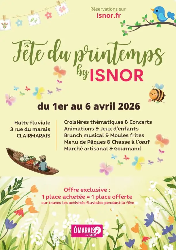 Du 1er au 6 avril : Fête de Printemps chez Ô Marais by Isnor