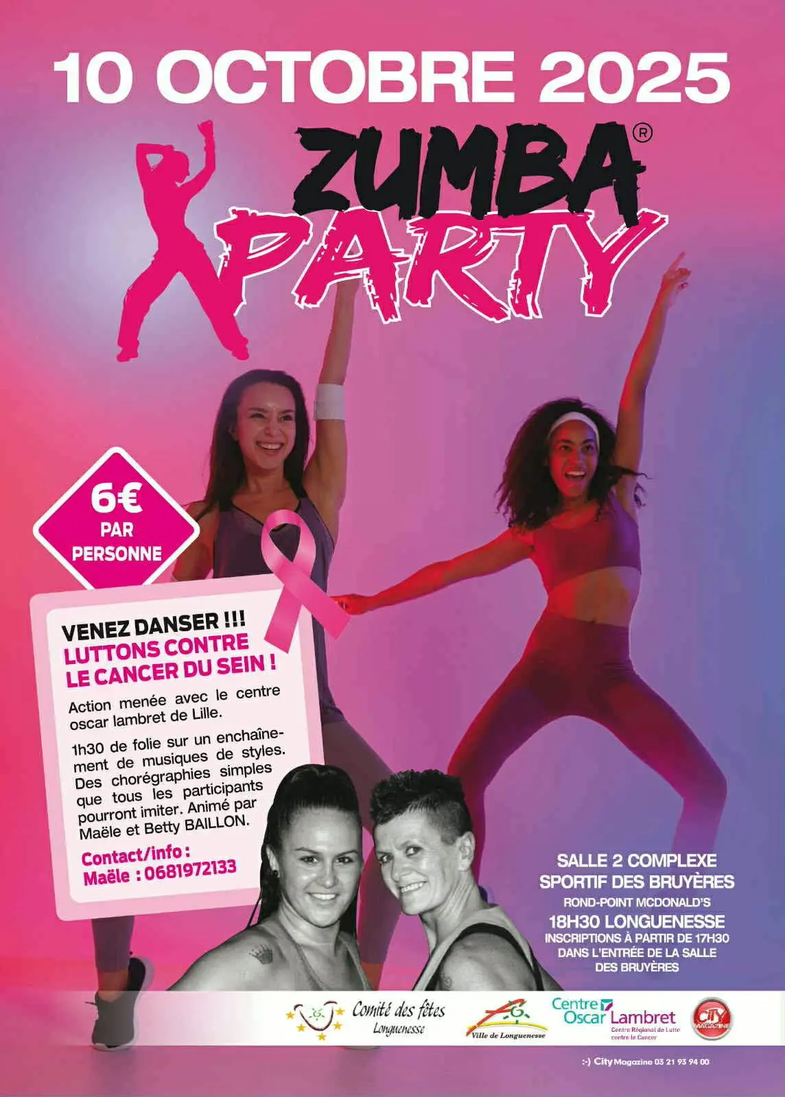 10 octobre Zumba Party Rose à Longuenesse