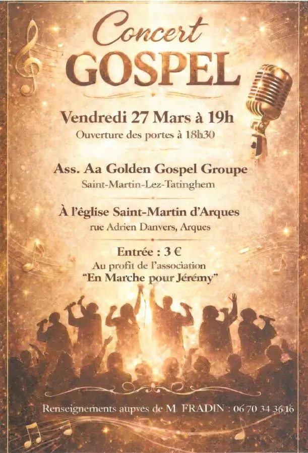 27 mars, Concert Gospel à Arques