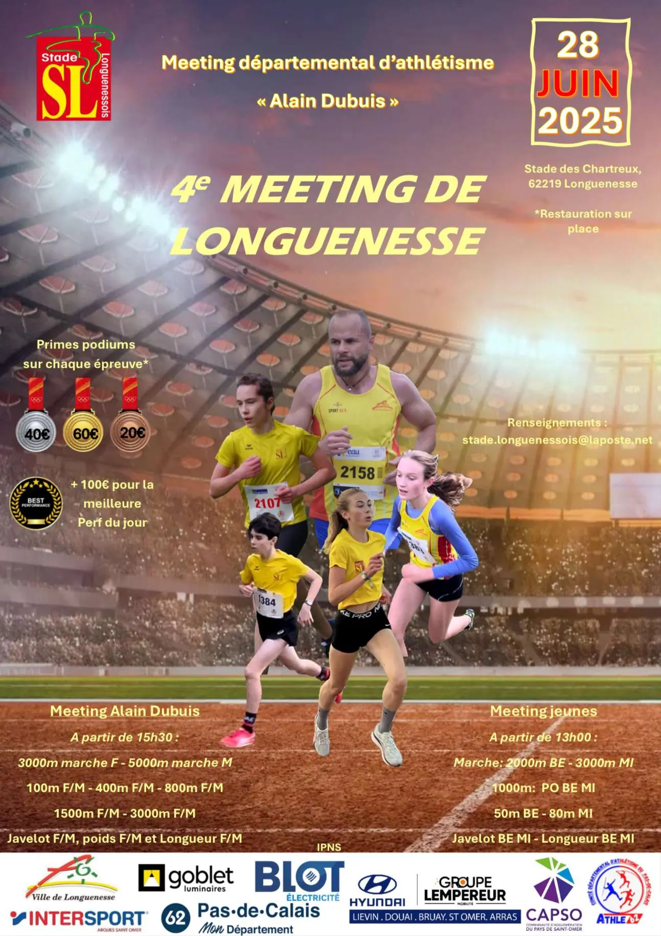 28 juin, 4e Meeting départemental d'Athlétisme, Longuenesse