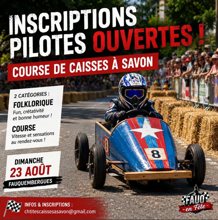 23 août à Fauq' en Fête : Course de Caisses à savons