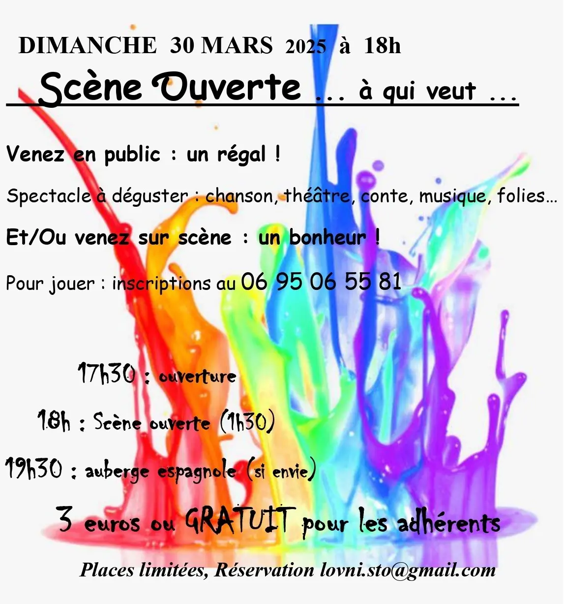 30 mars, L'OVNI, Scene ouverte