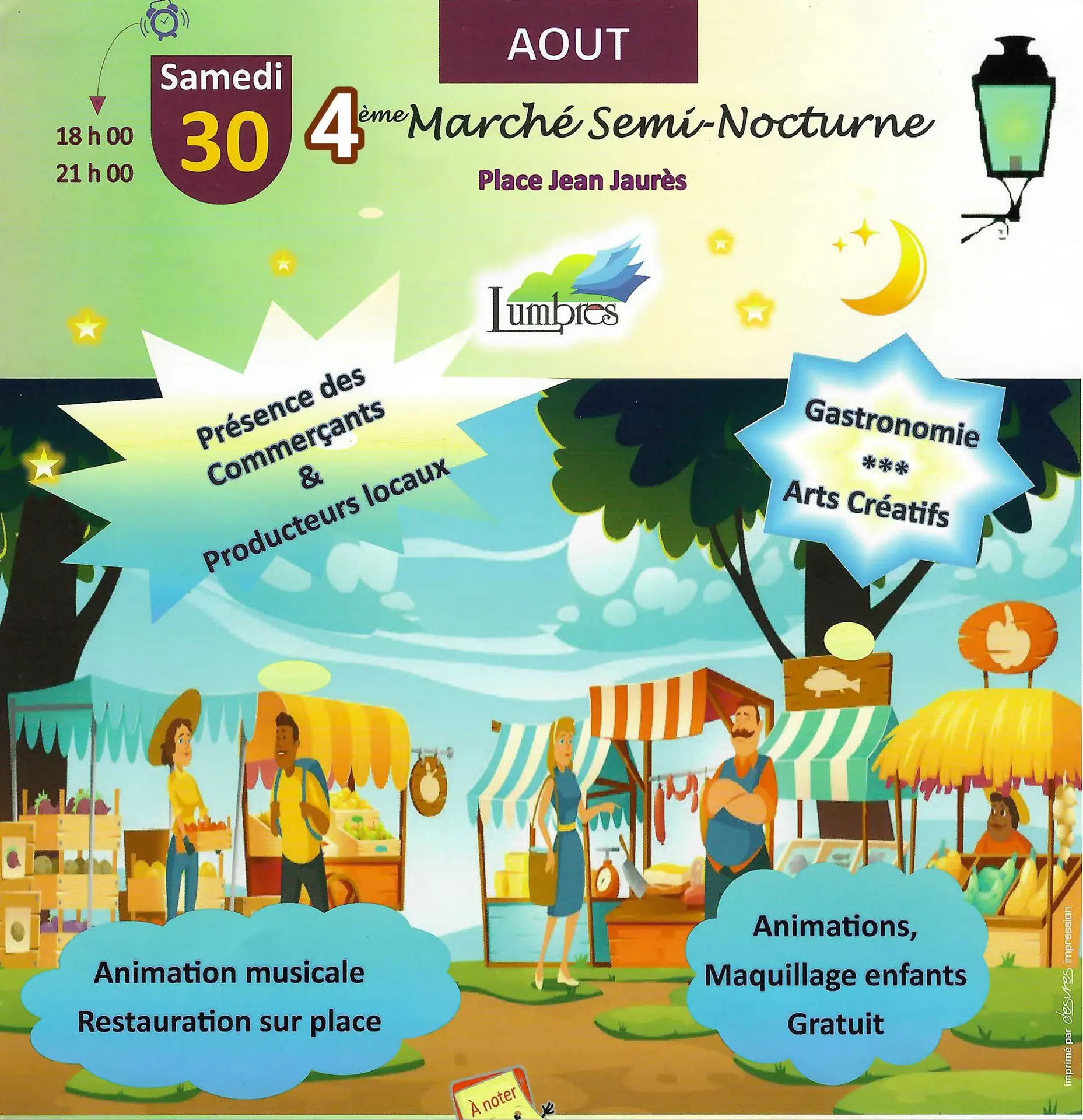 30 août, Marché semi-nocturne à Lumbres