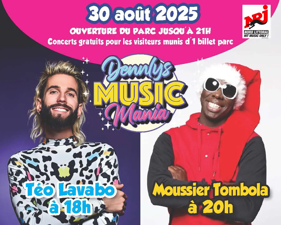 Venez le 30 août au parc, restez en soirée pour 2 concerts gratuits