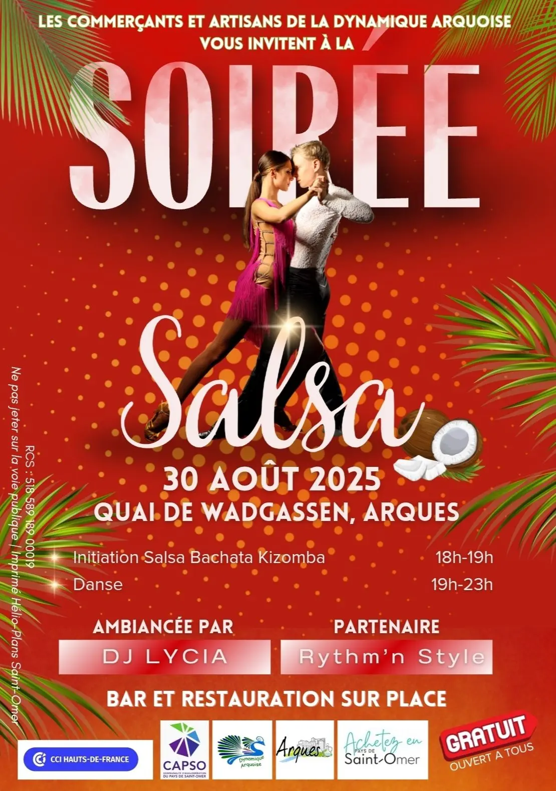 30 août, Soirée Salsa à Arques dès 18h