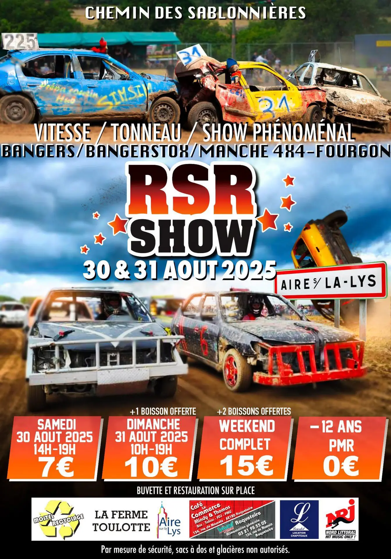30 et 31 août, Aire Course RSR Show