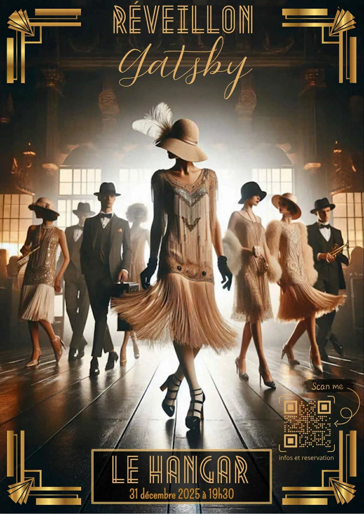31 décembre, Le Hangar, Soirée Gatsby