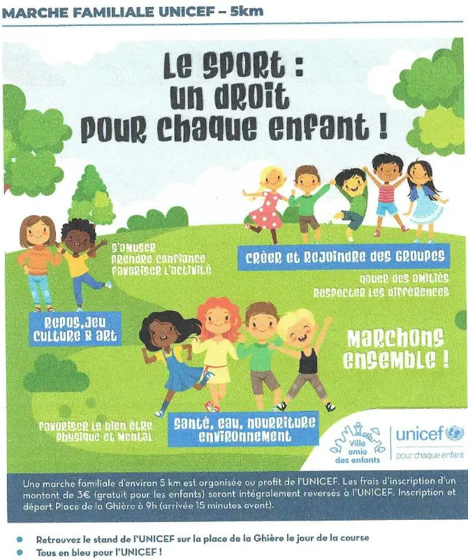 Le 4 octobre à 9h à Saint-Omer, marchez en famille pour l'UNICEF !
