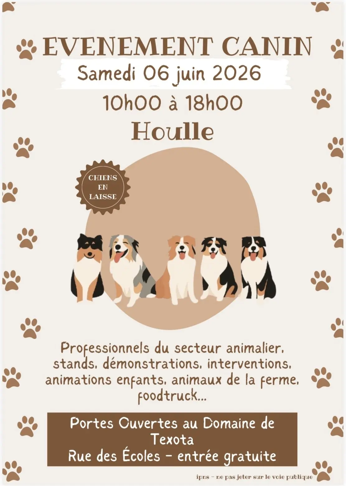 6 juin, Evenement canin Houlle Domaine Texota