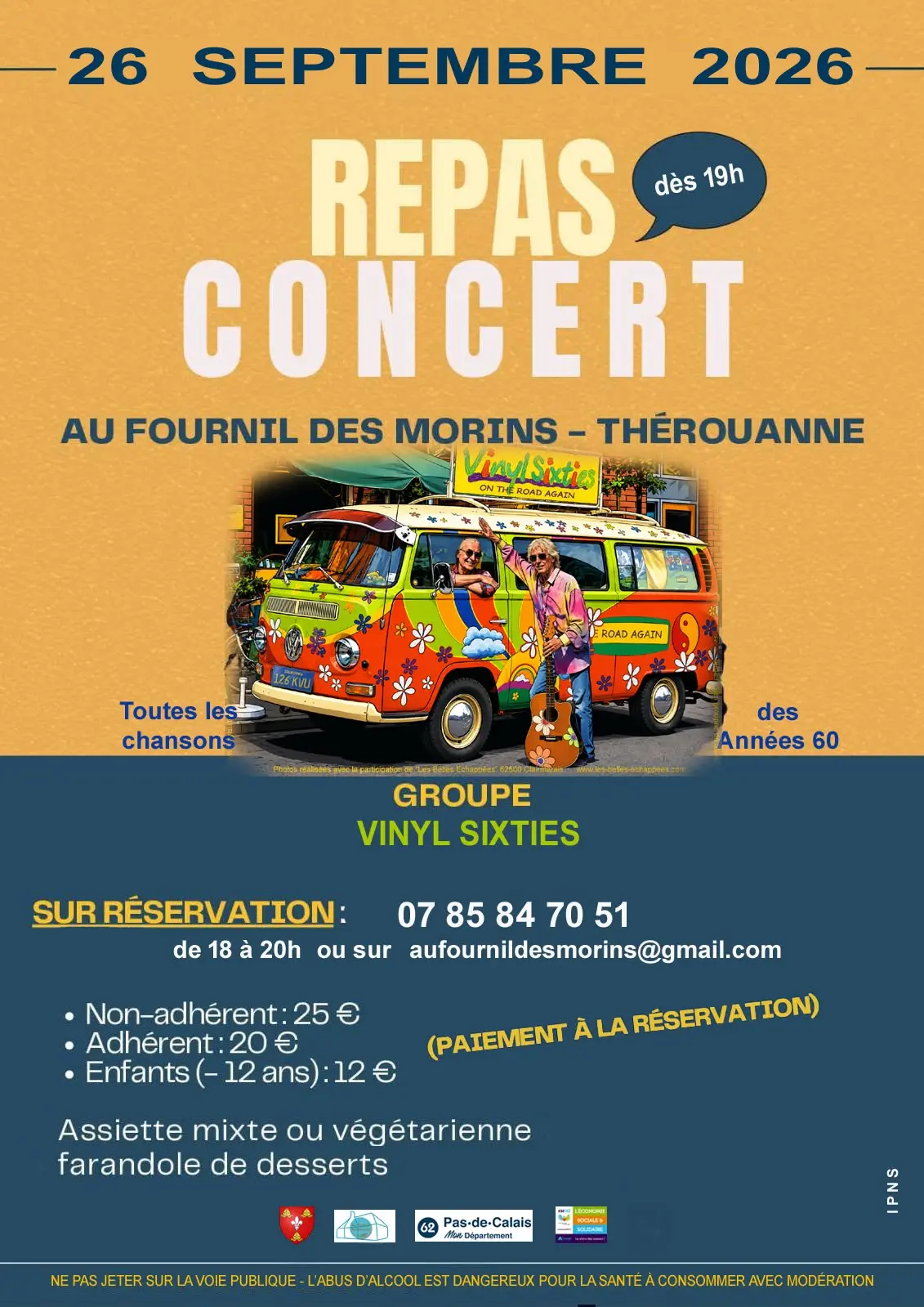 Affiche repas concert