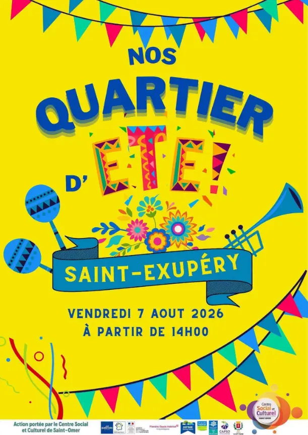 7 août : Quartier Saint-Exypéry en fête avec Nos quartiers d'été à St Omer