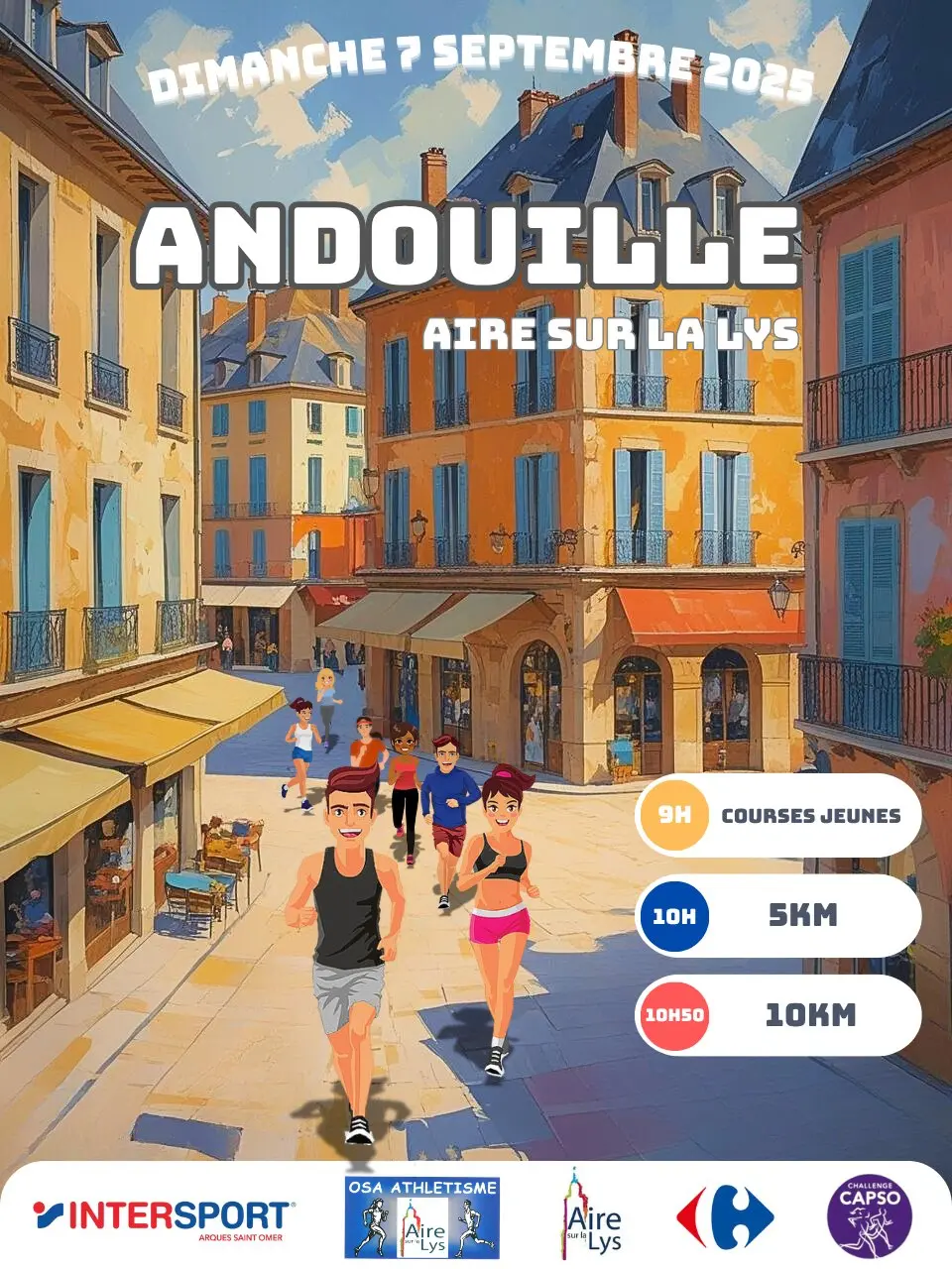 7 septembre, Courses pédestres d'Aire, Festival de l'Andouille