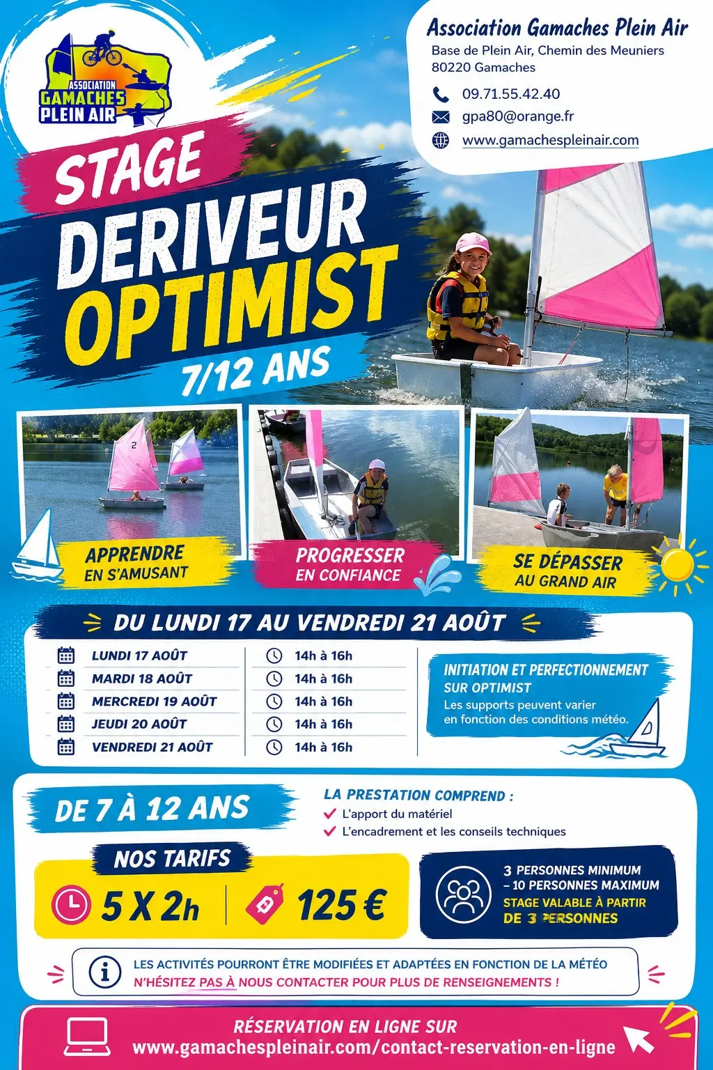 082126 - GAMACHES - Stage dériveur Optimist