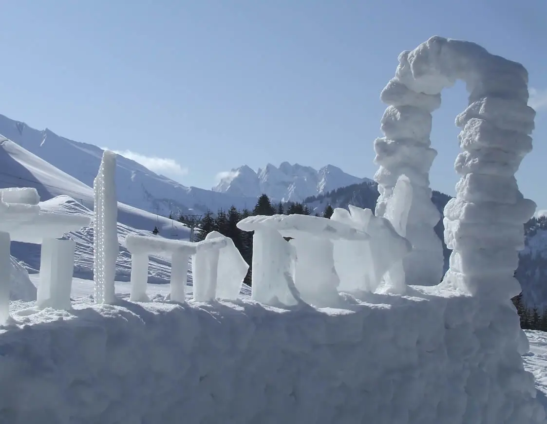 Sculpture sur glace