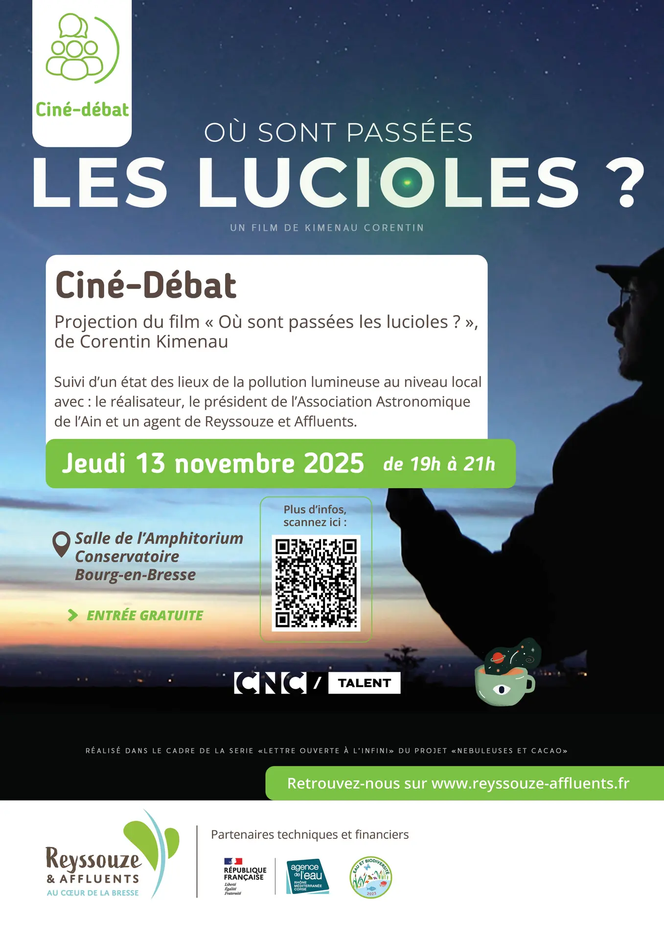 Affiche ciné débat lucioles