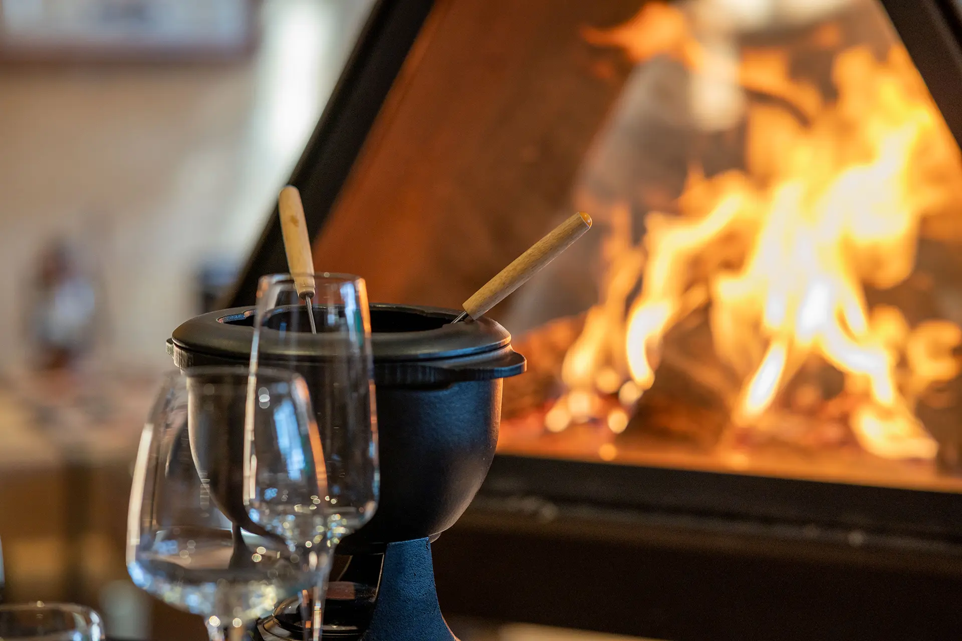 Fondue au coin du feu