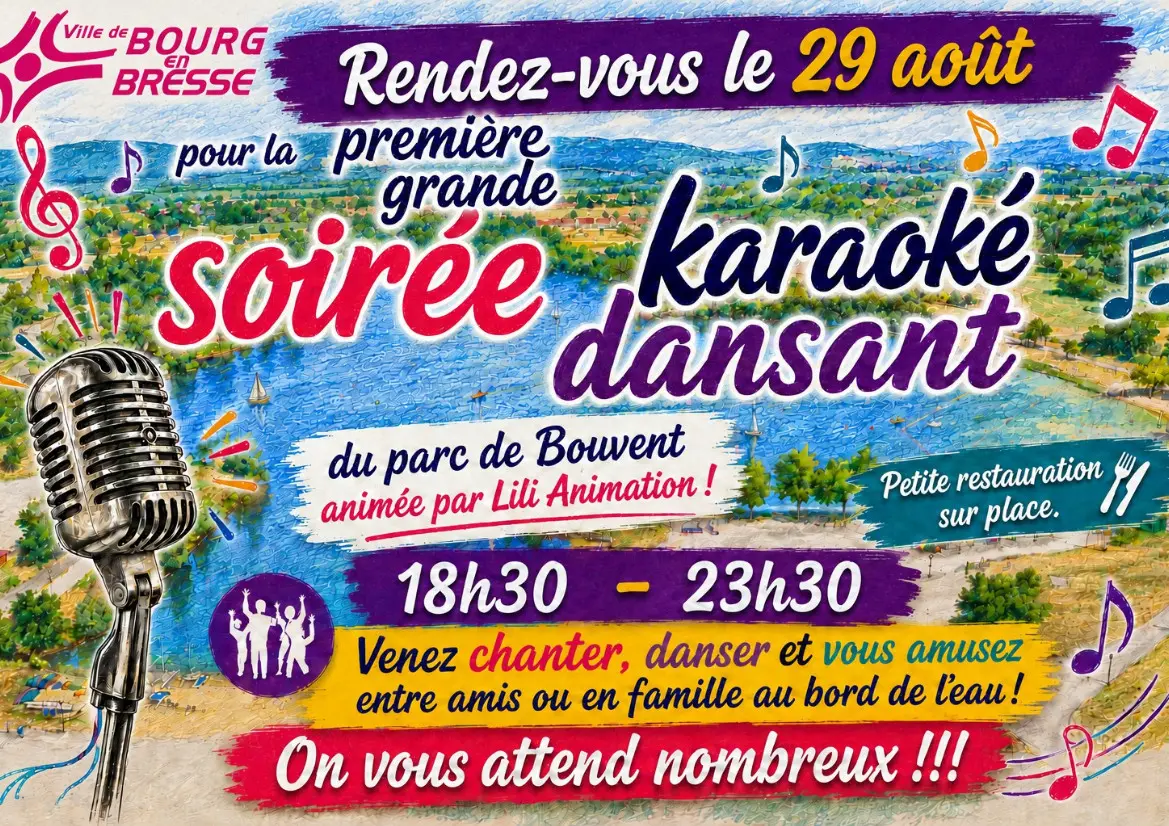 Affiche Grande Soirée Karaoké Dansant