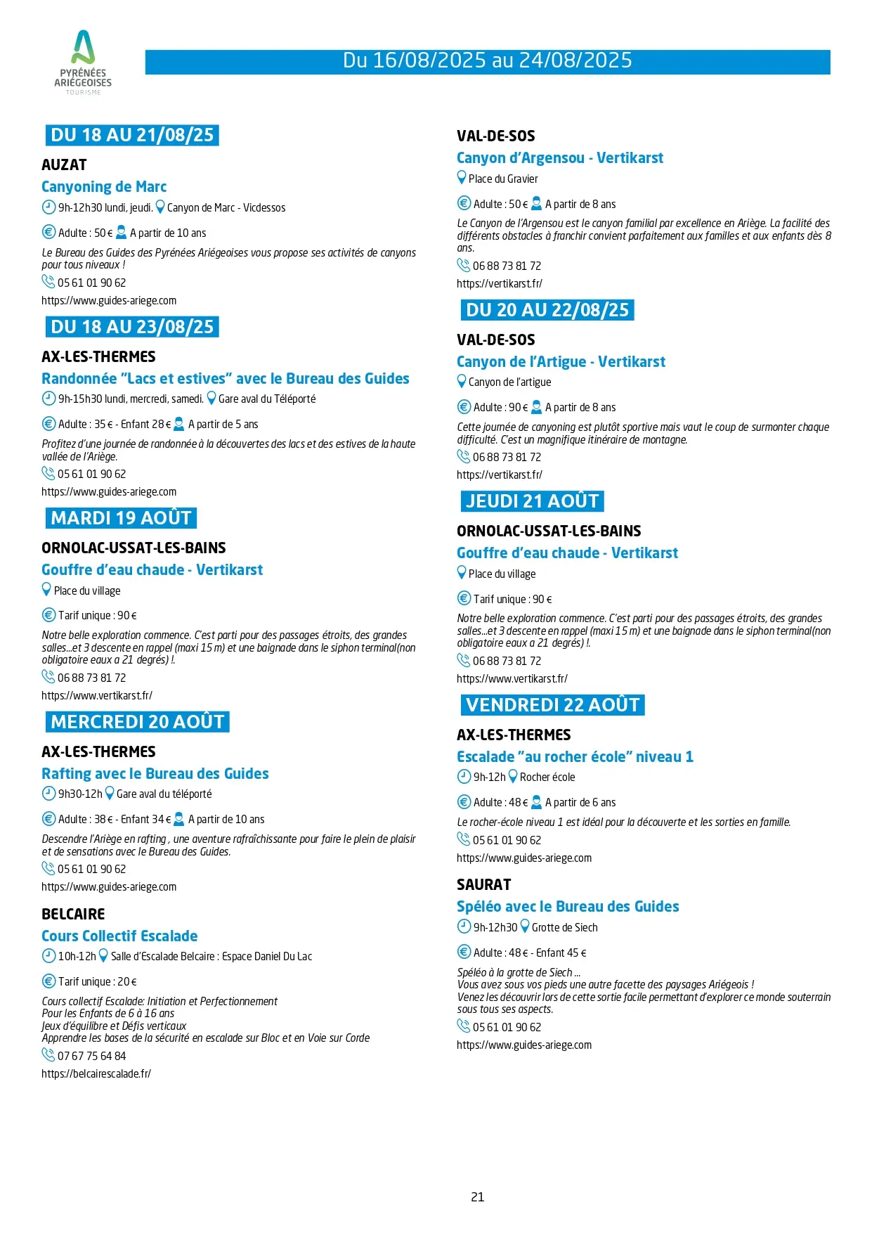 Page 21 du 16 au 24 aout 2025