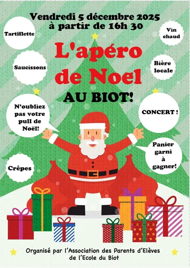 En attendant Noël, passez un moment convivial vendredi 5 décembre à partir de 16h30 au Biot.
