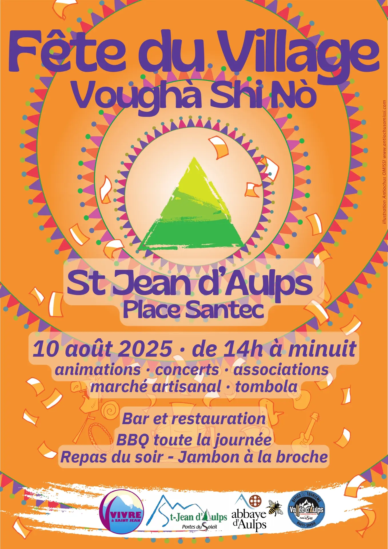 Venez nombreux à la Fête du village de Saint jean d'Aulps  dimanche 10 août de 14h à minuit.