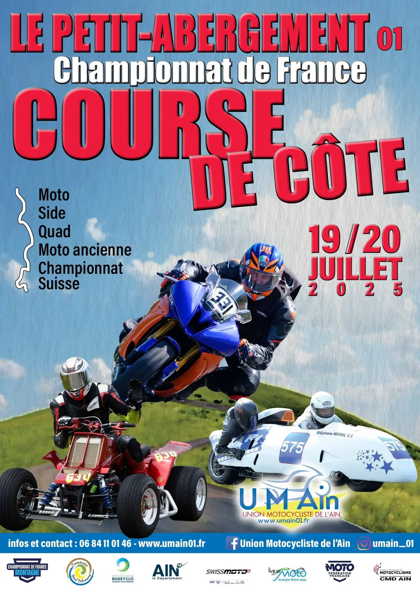 Course de côte moto – Championnat de France de la Montagne au Petit-Abergement_Haut Valromey
