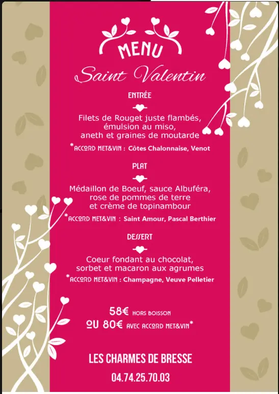 Visuel Menu Saint-Valentin - Les Charmes de Bresse_Curtafond
