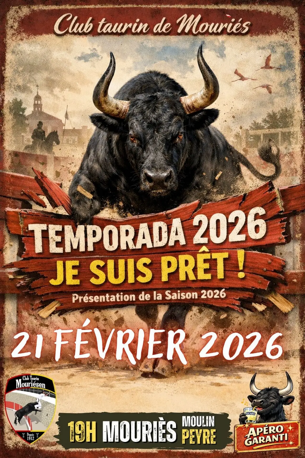 Presentation of the 2026 season of the Club Taurin Mouriésen in Mouriès 21.02.26