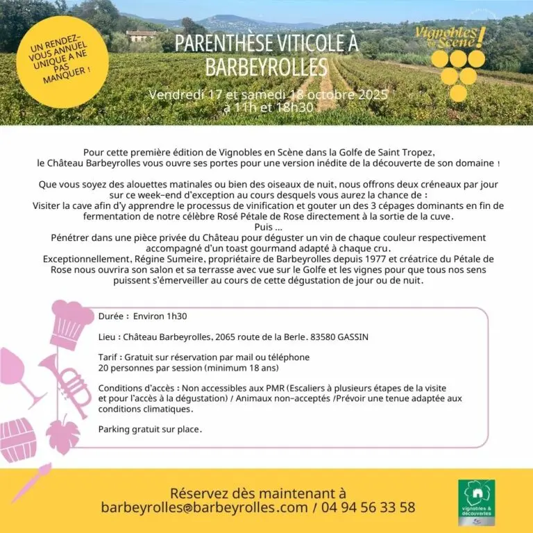 Programme événement Vignobles en Scène 2025