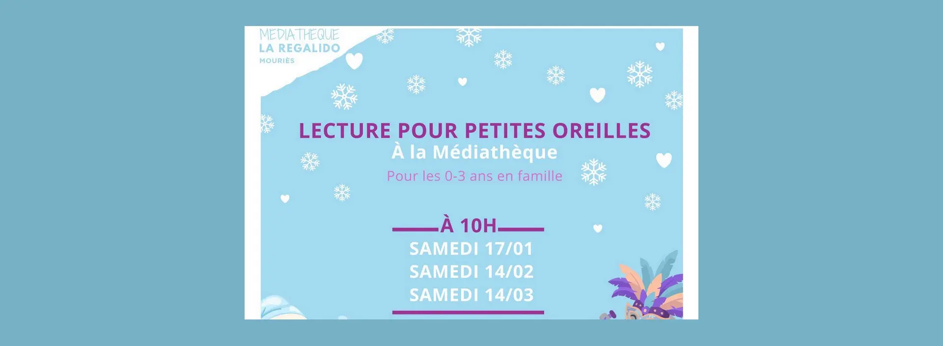 Thumbnail Reading for little ears at the Mouriès Media Library 17.01 to 14.03.26